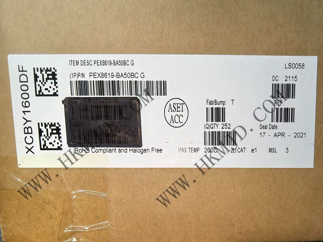 16 通道、16 端口 PEX8619-BA50BCG [Broadcom] PCI Express 交換機(jī)，19 x 19mm PBGA