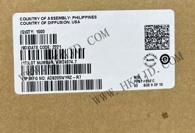 亞德諾(ADI) AD8205WYRZ AD8205 單電源差動(dòng)放大器，提供8引腳SOIC封裝