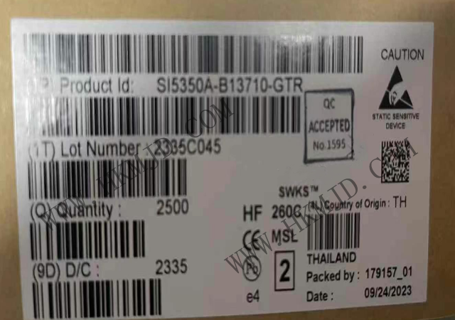 時鐘發(fā)生器 SI5350A-B13710-GTR 生成任意頻率的時鐘信號，覆蓋廣泛的應用需求