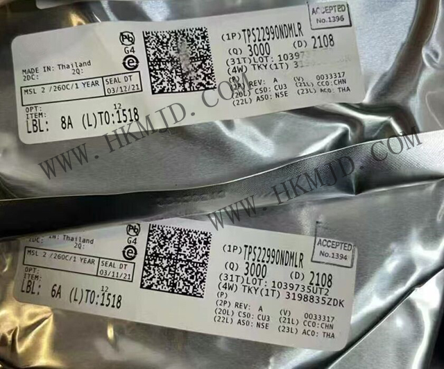 TI TPS22990NDMLR 單通道導(dǎo)通電阻負(fù)載開關(guān)