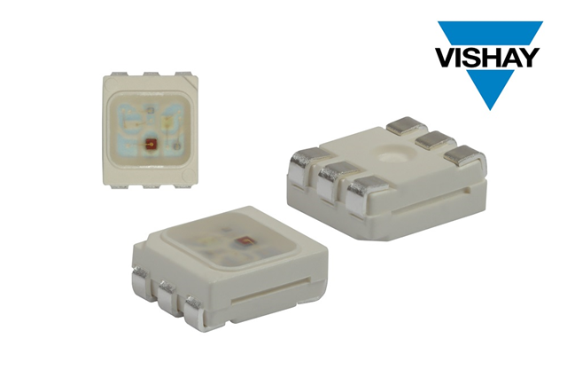 Vishay推出用于車內(nèi)照明、RGB顯示屏和背光的新款三色LED