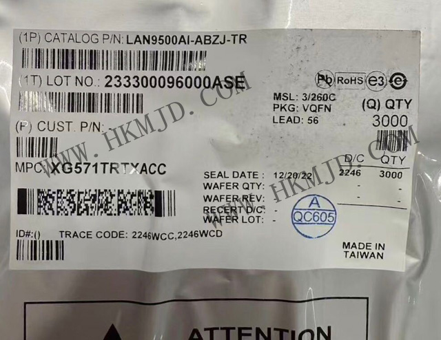 現(xiàn)貨供應(yīng)Microchip LAN9500AI-ABZJ USB 2.0至10/100以太網(wǎng)控制器